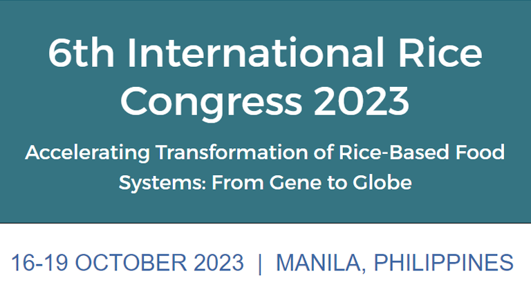 6th International Rice Congress 2023 6th International Rice Congress 2023