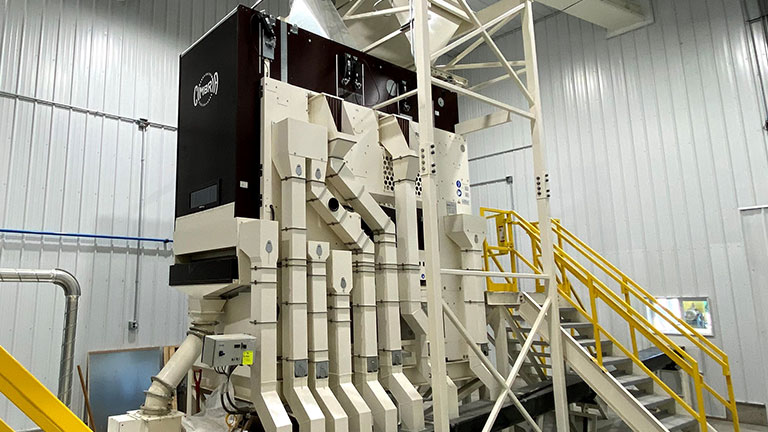 Delta cleaner in the new seed production line at McKillip Seed