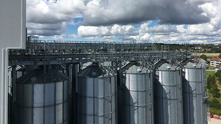 Cimbria silos for feed milling
